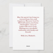 Gepersonaliseerde Paase Wenskaarten – Pas het aan Feestdagenkaart (Achterkant)