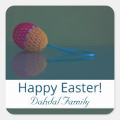 Gepersonaliseerde Paasei Holiday Square Sticker (Voorkant)