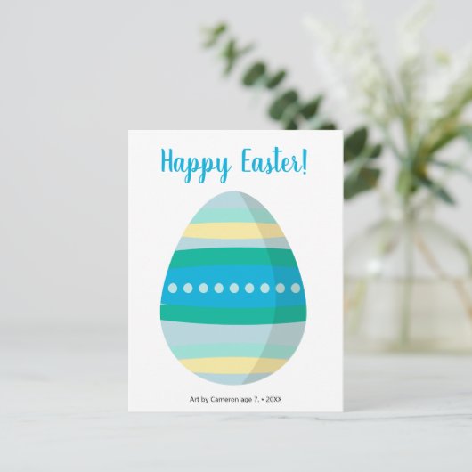 GEPERSONALISEERDE paaseieren Feestdagenkaart (Staand voorkant)