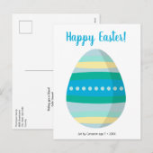 GEPERSONALISEERDE  paaseieren Feestdagenkaart (Voorkant / Achterkant)