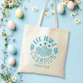 Gepersonaliseerde Paaseieren Hunt Champion Boy Blu Tote Bag