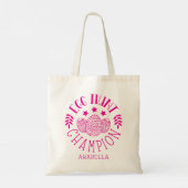 Gepersonaliseerde Paaseieren Hunt Kampioen Roze Me Tote Bag (Achterkant)