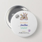 Gepersonaliseerde paaseieren van kinderen ronde button 7,6 cm (Voorkant /achterkant)
