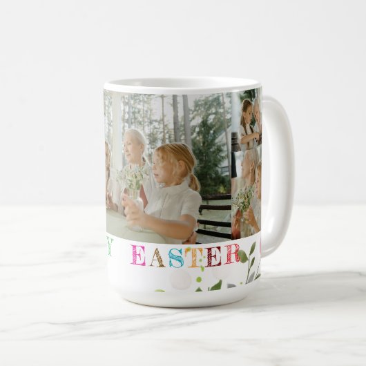 Gepersonaliseerde Paasfoto Collage Mok (Voorkant rechts)