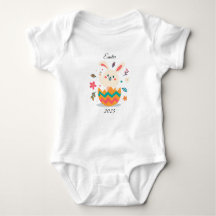Gepersonaliseerde Paashaas Baby Bodysuit
