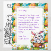 Gepersonaliseerde paashaas brief voor kinderen (Voorkant / Achterkant)