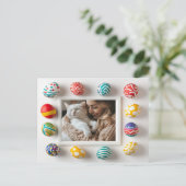 Gepersonaliseerde Paashaas Briefkaart voor kattenl (Staand voorkant)