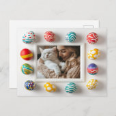 Gepersonaliseerde Paashaas Briefkaart voor kattenl (Voorkant / Achterkant)