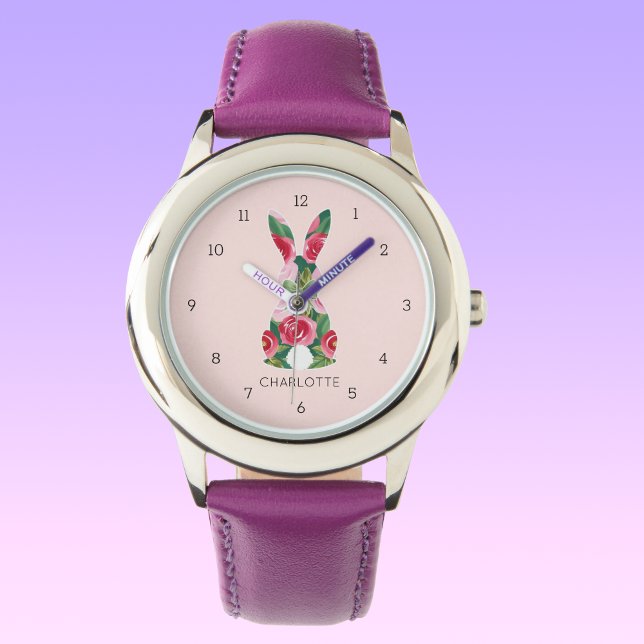 Gepersonaliseerde Paashaas Kinderen Watch Horloge (Personalized Easter Bunny Kids' Watch)