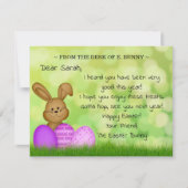 Gepersonaliseerde paashaas naar Kinder Schattigee  Feestdagenkaart (Voorkant)