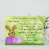 Gepersonaliseerde paashaas naar Kinder Schattigee  Feestdagenkaart (Staand voorkant)