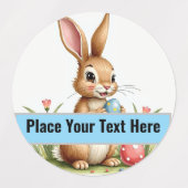 Gepersonaliseerde  Paashaas Stickers: Naam & Labels (Design 2)