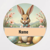 Gepersonaliseerde  Paashaas Stickers: Naam & Labels (Design 1)