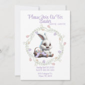 Gepersonaliseerde Paashaas uitnodiging (Voorkant)