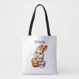 Gepersonaliseerde  paashaas voor hem of haar tote bag