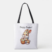 Gepersonaliseerde  paashaas voor hem of haar tote bag (Achterkant)