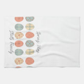 Gepersonaliseerde Paaskeuken Handdoek – Pastel Blo (Horizontaal)