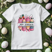 Gepersonaliseerde Paasleraar Naam T-shirt; Bunny P T-shirt