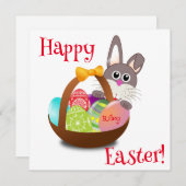 Gepersonaliseerde Paasmand Kaart (Voorkant / Achterkant)
