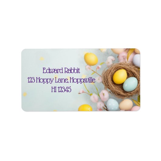 Gepersonaliseerde paasmand met eieren etiket (Voorkant)