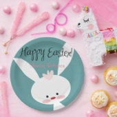 Gepersonaliseerde paaspapier Borden schattig konij Papieren Bordje (Feest)