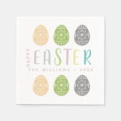 Gepersonaliseerde paaspapier servetten Elegant Mod (Voorkant)