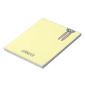 Gepersonaliseerde paaspasta-gele Kinderen Notitieblok (Linkerzijde)