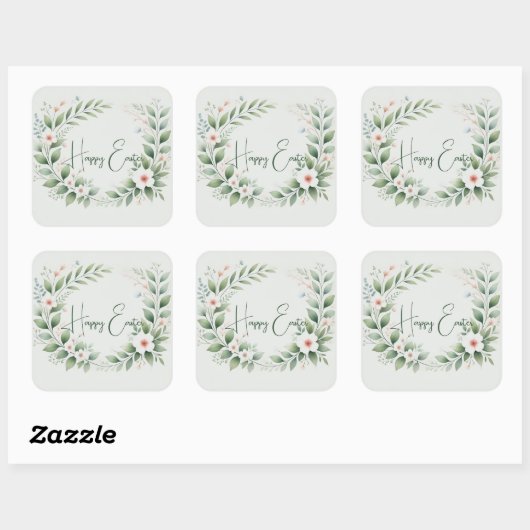 Gepersonaliseerde Paasplein Stickers | Eigen Tekst (Vel)