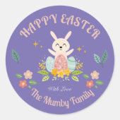 Gepersonaliseerde paasvakantie ronde sticker (Voorkant)