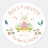Gepersonaliseerde paasvakantie ronde sticker (Voorkant)
