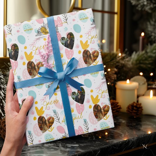 Gepersonaliseerde Paasviering inpakpapier met