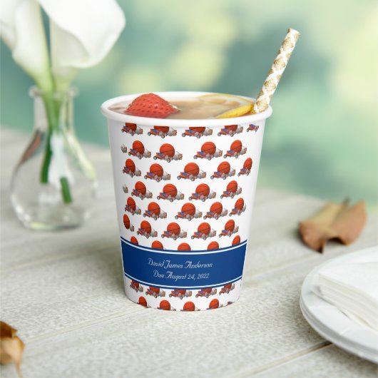 Gepersonaliseerde padden papieren bekers (Insitu)