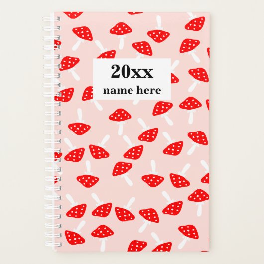 Gepersonaliseerde paddenstoel planner (Voorkant)