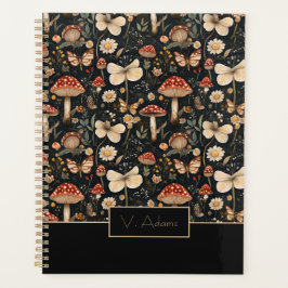 Gepersonaliseerde Paddenstoelen en bloemen Cottage Planner