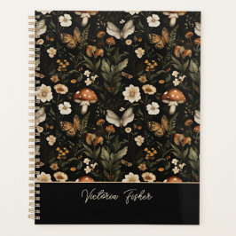 Gepersonaliseerde Paddenstoelen en bloemen Cottage Planner