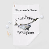 Gepersonaliseerde paddlefish fluisteraar Vist hand Golfhanddoek (Insitu)