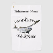 Gepersonaliseerde paddlefish fluisteraar Vist hand Golfhanddoek (Voorkant)