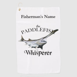 Gepersonaliseerde paddlefish fluisteraar Vist hand Golfhanddoek