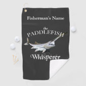 Gepersonaliseerde paddlefish fluisteraar Vist hand Golfhanddoek (Insitu)