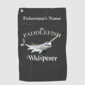 Gepersonaliseerde paddlefish fluisteraar Vist hand Golfhanddoek (Voorkant)