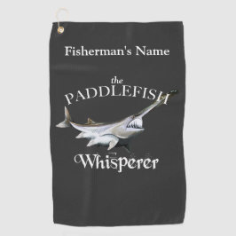 Gepersonaliseerde paddlefish fluisteraar Vist hand Golfhanddoek