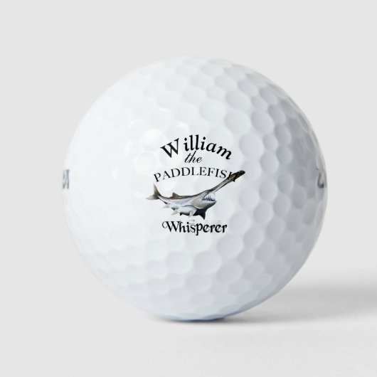 Gepersonaliseerde paddlefish fluistervisser visser golfballen (Voorkant)