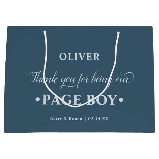 Gepersonaliseerde pagina Boy Blue Dank je Groot Cadeauzakje (Voorkant)