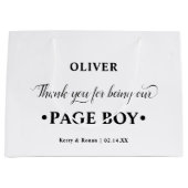 Gepersonaliseerde pagina Jongen Zwart-wit Dank u Groot Cadeauzakje (Voorkant)
