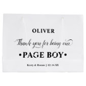 Gepersonaliseerde pagina Jongen Zwart-wit Dank u Groot Cadeauzakje (Achterkant)