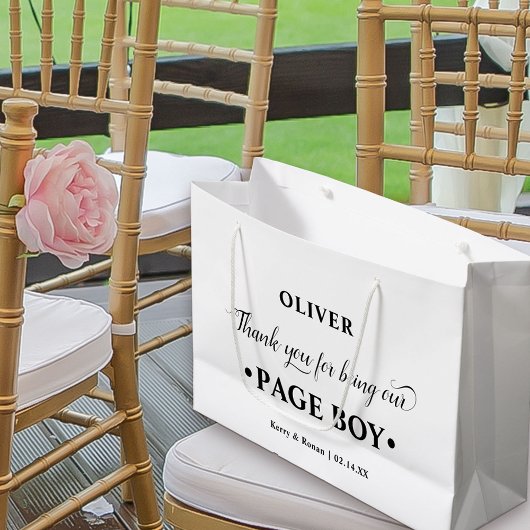 Gepersonaliseerde pagina Jongen Zwart-wit Dank u Groot Cadeauzakje