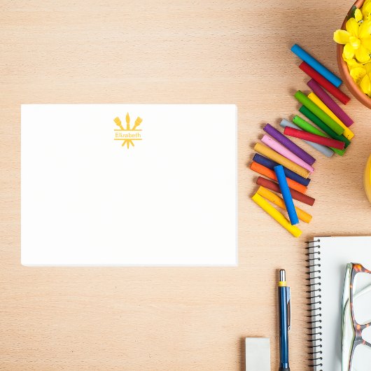 Gepersonaliseerde Paintbrush Embleem Artiest Post-it® Notes