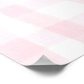 Gepersonaliseerde Paisley Baby Girl Nursery Gingha Poster (Hoek)