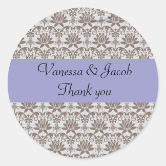 Gepersonaliseerde paisley damask stickers