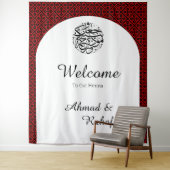 Gepersonaliseerde Palestijnse henna foto achtergro Wandkleed (In situ)